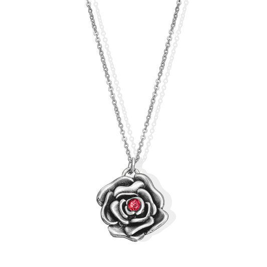 Ruby Rose Necklace made from Rockets