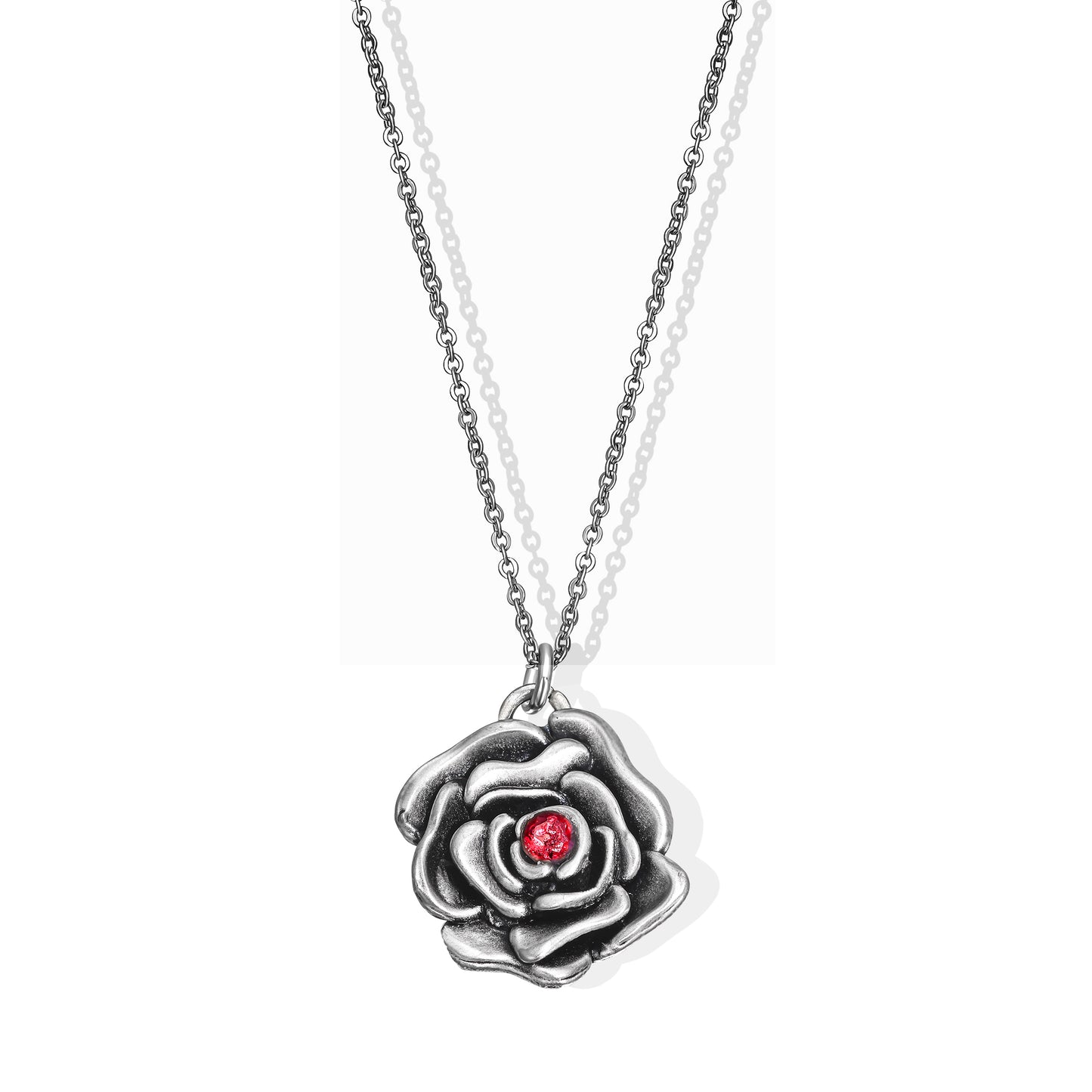 Ruby Rose Necklace made from Rockets