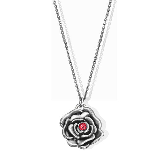 Ruby Rose Necklace made from Rockets